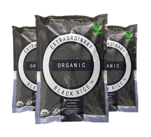 Bgreen Organic Black Rice Pack of 3 Non-GMO Kosher Gluten Free