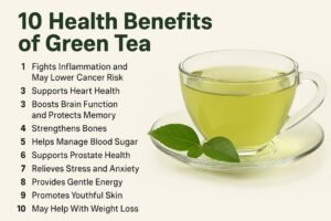 10 Health benefits of green tea