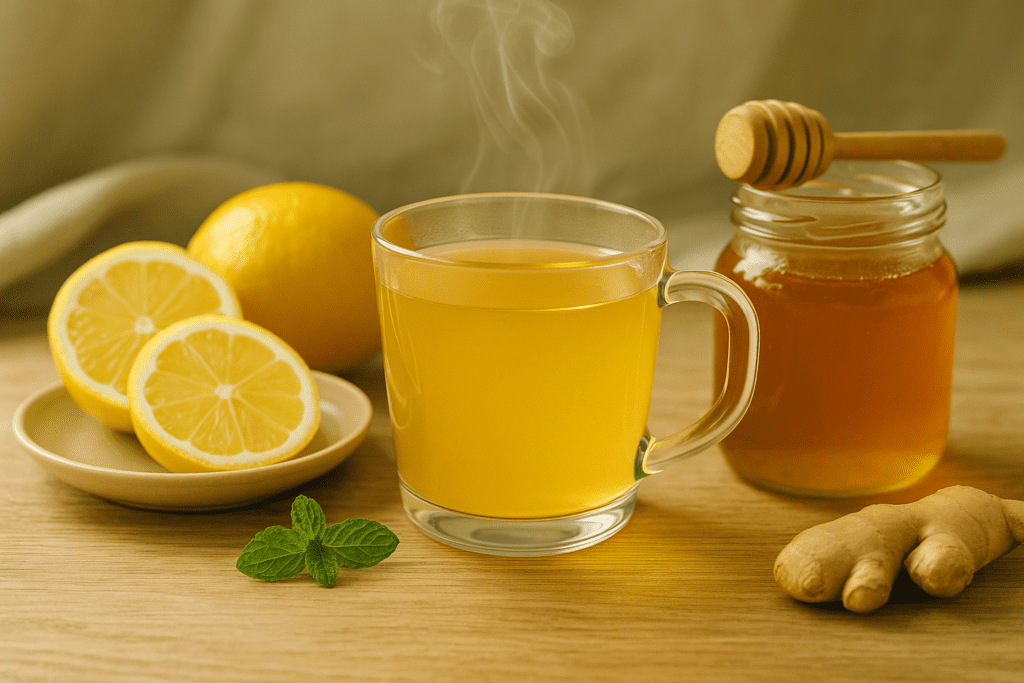 Natural Honey and Lemon Remedy for Sore Throat